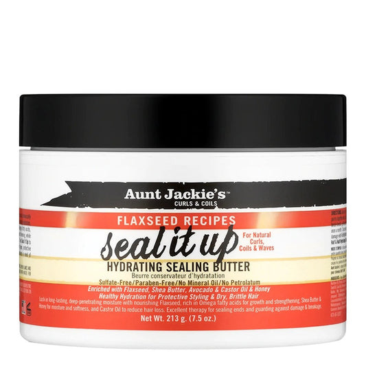 White Smoke AUNT JACKIE'S Flaxseed Seal It Up Hydrating Sealing Butter (7.5oz)