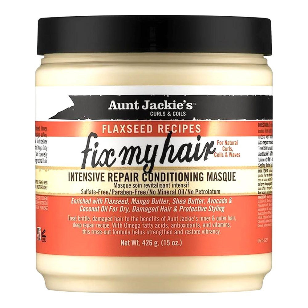 White Smoke AUNT JACKIE'S Flaxseed Fix My Hair Repair Masque (15oz)