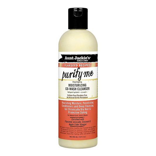 White Smoke AUNT JACKIE'S Flaxseed Purify Me Co-Wash Cleanser (12oz)