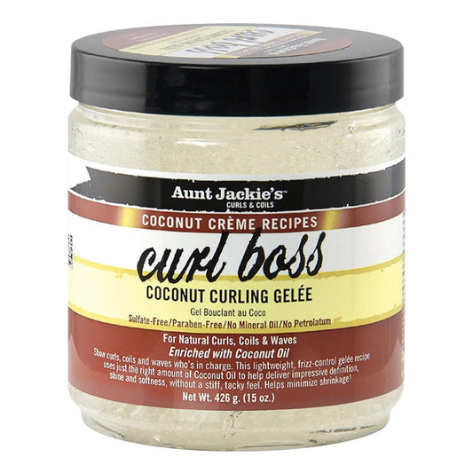 Light Gray AUNT JACKIE'S Curl Boss Coconut Curling Gelee (15oz)