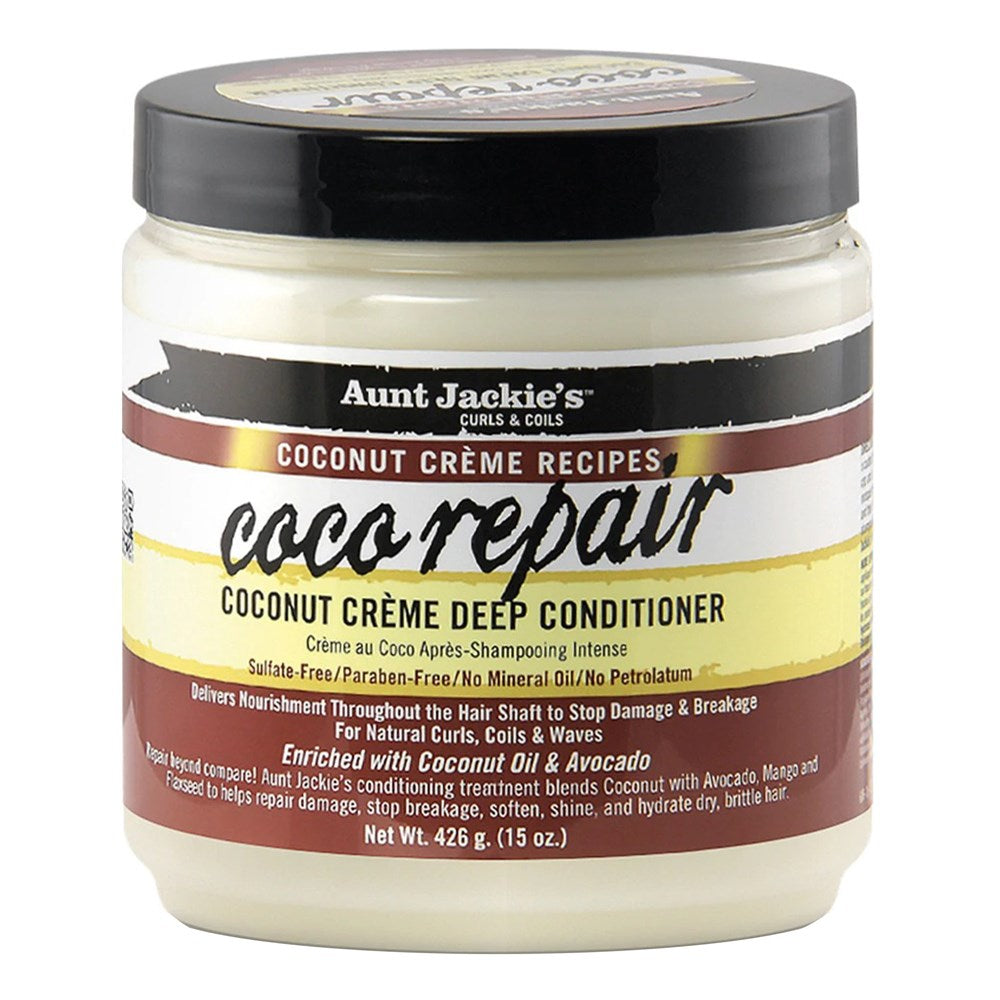 White Smoke AUNT JACKIE'S Coco Repair Coconut Cream Deep Conditioner (15oz)