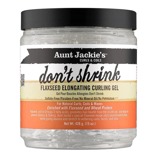 White Smoke AUNT JACKIE'S Don't Shrink Flaxseed Elongating Curl Gel (15oz)