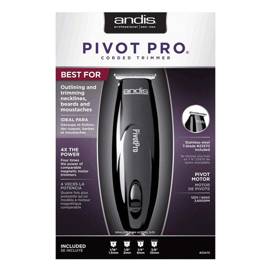 White Smoke ANDIS Pivot Pro Corded Trimmer [CUL Certified]