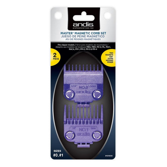 Black Andis  (19000) Bonus Dual Magnetic Comb  2pk #0 & 1