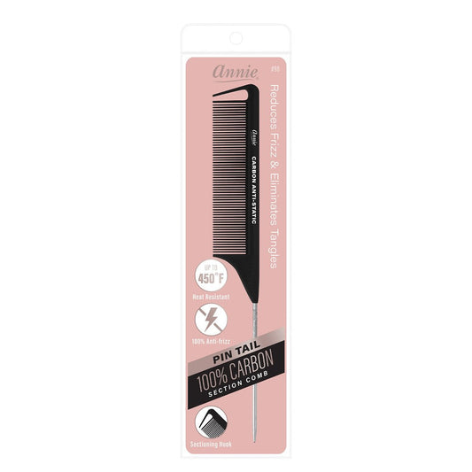 Light Pink ANNIE Carbon Pin Tail Section Comb