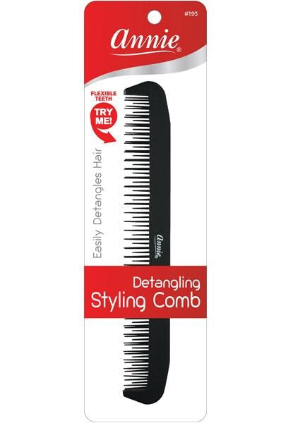 White Smoke ANNIE Detangling Styling Comb Black #193 [pc]