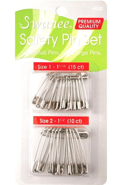White Smoke ANNIE Swanee Safety Pin Set (25pcs)