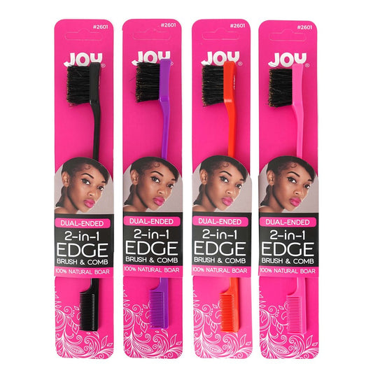 Deep Pink ANNIE Joy Dual-Ended 2-in-1 Edge Brush &amp; Comb