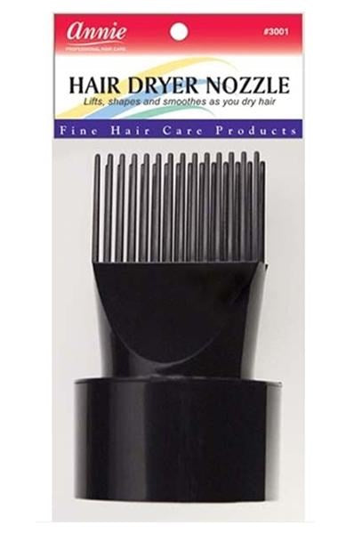 Black ANNIE Snap On Hair Dryer Nozzle
