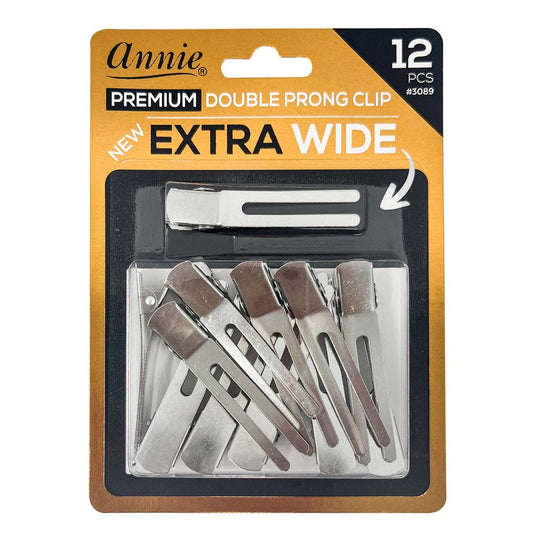 Gray ANNIE Premium Large Double Prong Clips (12pcs/pack)
