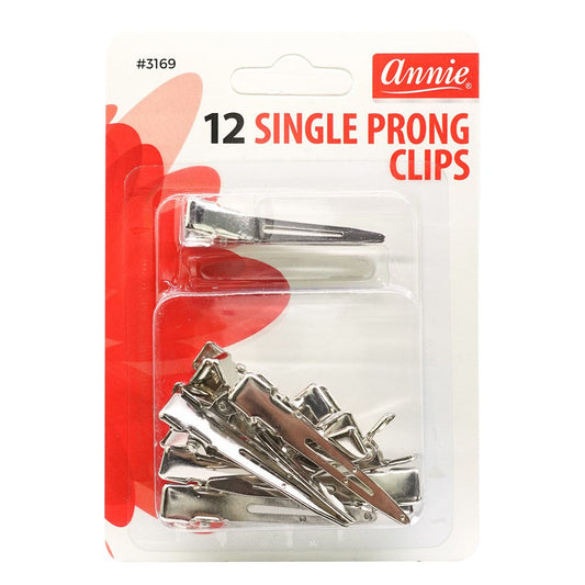 Antique White ANNIE 12pc Single Prong Clips