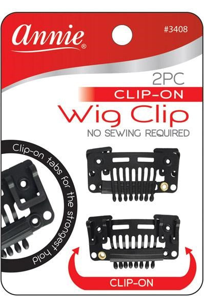 White Smoke ANNIE 2PC Clip On Wig Clip (No Sewing Required)