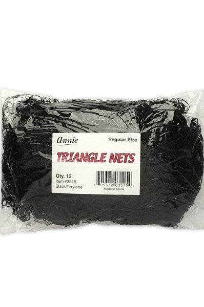 White Smoke ANNIE Triangle Hair Net 12pcs Bulk Pack