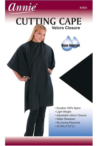 White Smoke ANNIE Cutting Cape with Velcro Closure [100% Nylon]