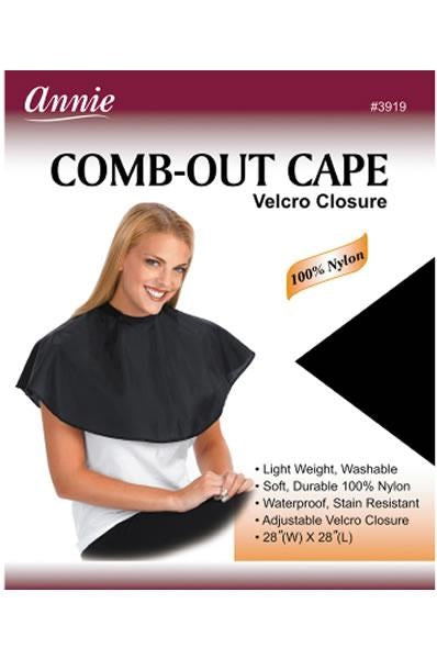 White Smoke ANNIE Comb-Out Cape with Velcro Closure[100% Nylon]