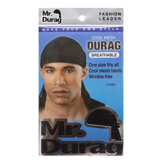 Black ANNIE Mr. Durag Cool Mesh Durag