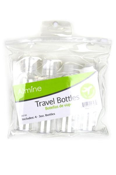 White Smoke ANNIE Almine 4pcs Travel Bottles 3oz in pouch