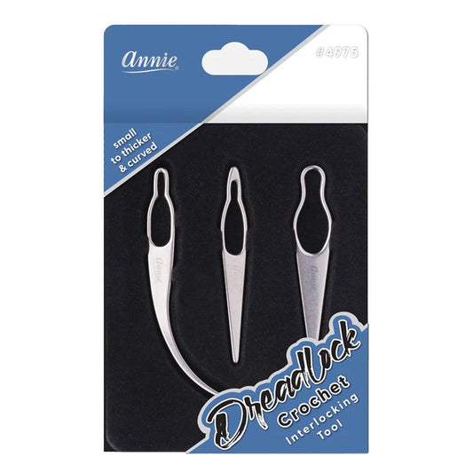 Black ANNIE Dreadlock Crochet Interlocking Tool 3ct