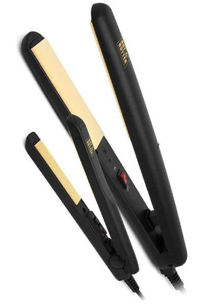 White Smoke ANNIE Hot &amp; Hotter Combo Gold Ceramic Flat Iron #5873 [pc]