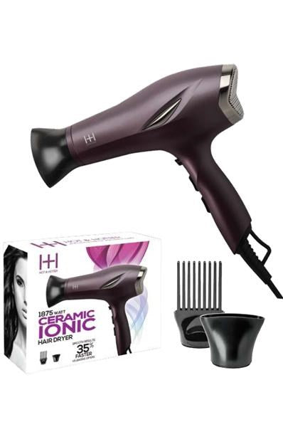 White Smoke ANNIE Hot &amp; Hotter Ceramic Ionic 1875 Hair Dryer #5904 [pk]
