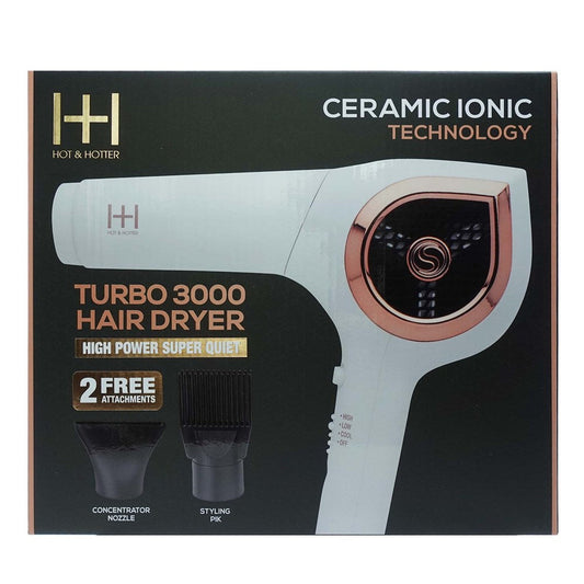Dark Slate Gray ANNIE Hot &amp; Hotter Ceramic Ionic Turbo 3000 Hair Dryer