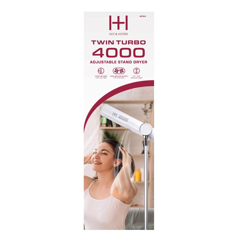 ANNIE Hot &amp; Hotter Twin Turbo 4000 Adjustable Stand Dryer