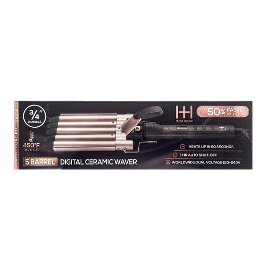 Dark Slate Gray ANNIE Hot &amp; Hotter Digital Ceramic 5 Barrel Waver (3/4inch)