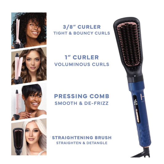 White Smoke ANNIE Hot &amp; Hotter 4 in 1 Ceramic Ionic Digital Interchangeable Hair Styler