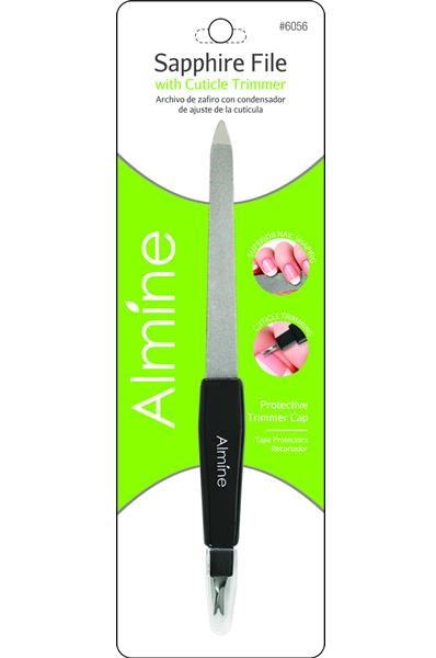 White Smoke ANNIE Almine Sapphire File with Cuticle Trimmer #6056 [pk]