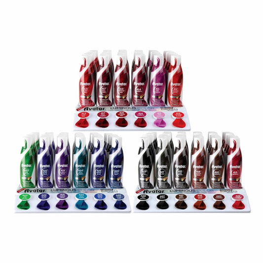 White Smoke ANNIE Avatar Luminous Semi-Permanent Hair Color Display Set (54pcs)