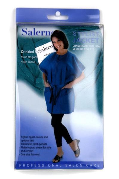 Light Gray ANNIE Salerno Stylist Jacket - Crinkled Nylon Teal