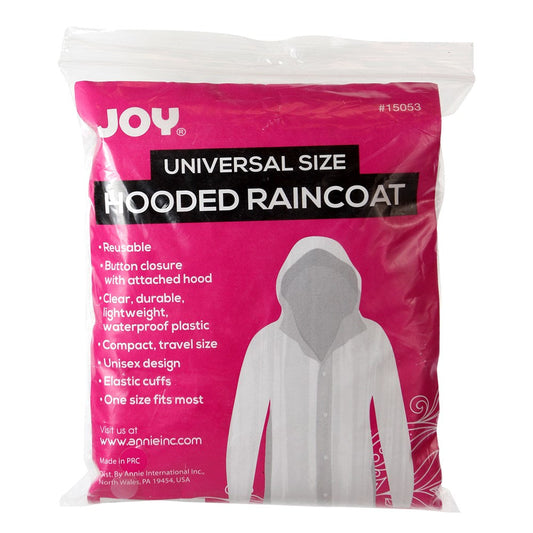 White Smoke ANNIE Universal Size Drawstring Hood Raincoat