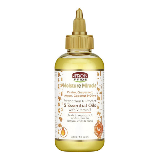 White Smoke AFRICAN PRIDE Moisture Miracle Castor, Grapeseed, Argan, Coconut &amp; Olive Essential Oil (4oz)
