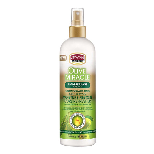 White Smoke AFRICAN PRIDE Olive Miracle Moisture Restore Curl Refresher (12oz)