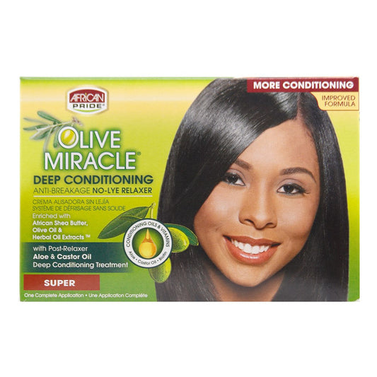 Dark Slate Gray AFRICAN PRIDE Olive Miracle No-Lye Relaxer Kit [Super]