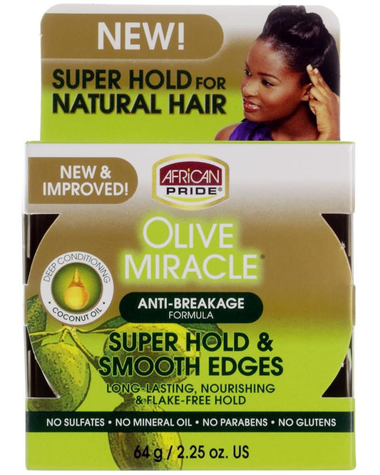 Sienna AFRICAN PRIDE Olive Miracle Super Hold &amp; Smooth Edges (2.25oz)