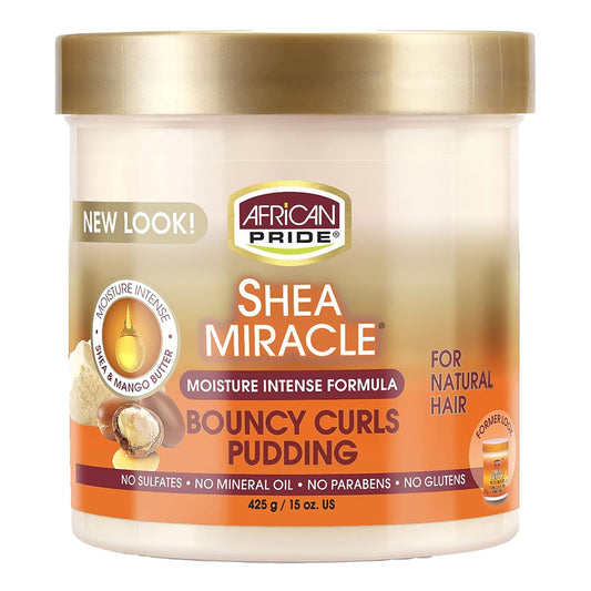 Seashell AFRICAN PRIDE Shea Miracle Bouncy Curls Pudding (15oz)