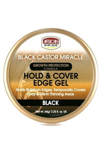 White Smoke AFRICAN PRIDE Black Castor Miracle Hold &amp; Cover Edges (2.25oz)