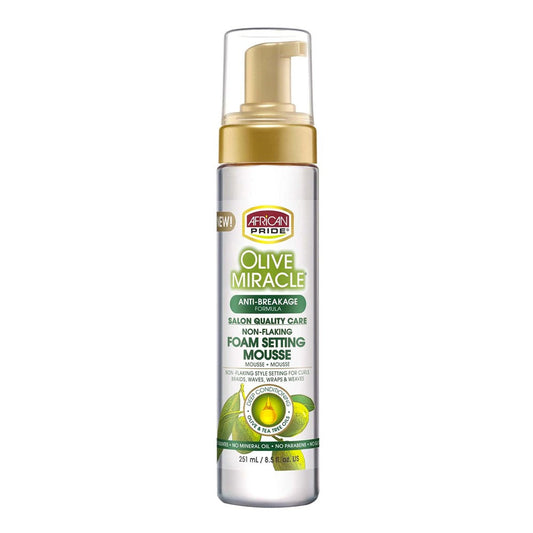 White Smoke AFRICAN PRIDE Olive Miracle Foam Setting Mousse (8.5oz)