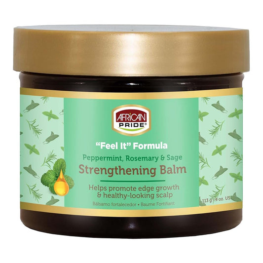 White Smoke AFRICAN PRIDE Peppermint, Rosemary &amp; Sage Strengthening Balm (4oz)