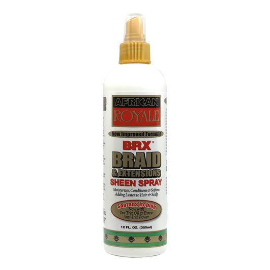 White Smoke AFRICAN ROYALE BRX Braid &amp; Extensions Sheen Spray (12oz)