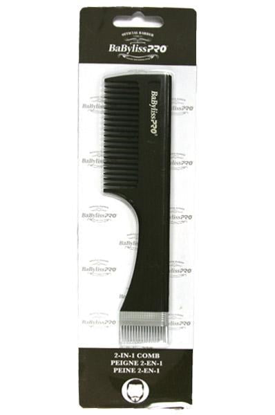 White Smoke BABYLISS PRO Beard 2-in-1 Comb 7-1/2 inch (190mm)