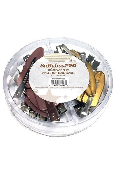 White Smoke BABYLISS PRO 28 pcs No Crease Clips [12 of L/G,16 of S/P]
