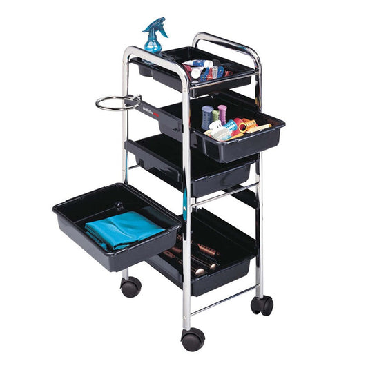 White Smoke BABYLISS PRO Chrome Frame Trolley