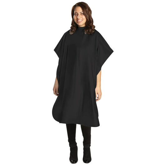 White Smoke BabylissPRO All Purpose Cape Self-Adhesive Neck Closure Black Vinyl