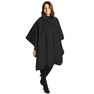 White Smoke BabylissPRO All Purpose XL Vinyl Cape with Self-Adhesive Neck Closure – Black