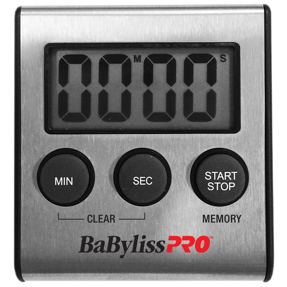 BabylissPRO Stainless Steel Digital Timer