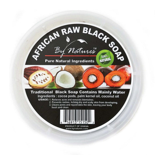 White Smoke BY NATURES African Black Soap Tub (8oz)