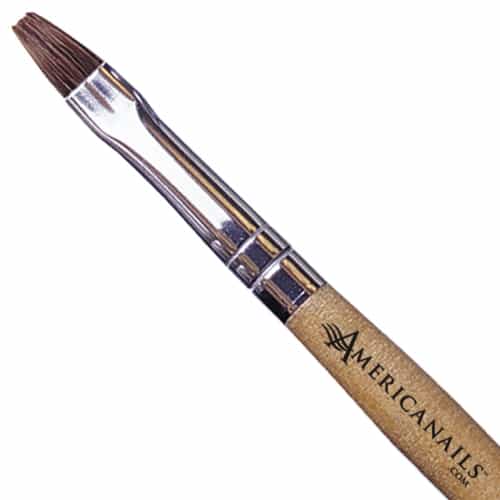 White Smoke Americanails Flat Sable Acrylic Brush - NC0018