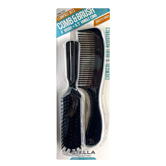 Black MAGIC COLLECTION Handle Comb &amp; 8inch Brush Combo #2454
